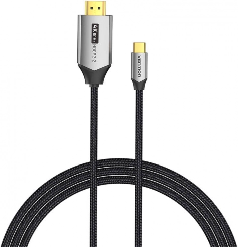 USB-C til HDMI 2.0-kabel Vention CRBBH 2 m, 4K 60Hz (sort)
