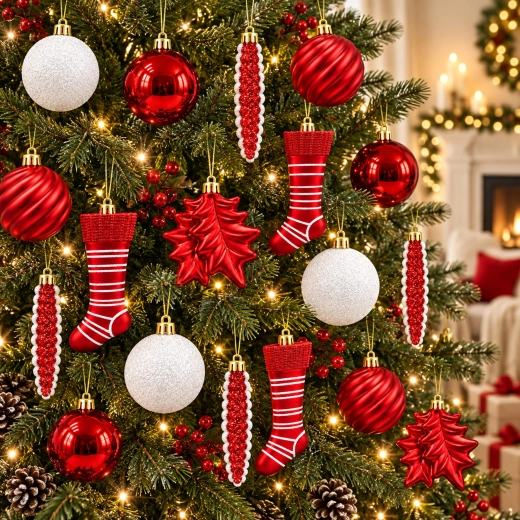 Julestemning i rød og hvid