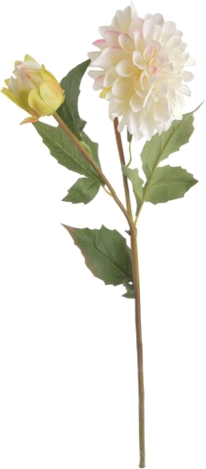 Kunstig georgine, hvid, 68 cm