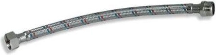Rustfri tilslutningsslange 3/8" x 3/8" 50 cm