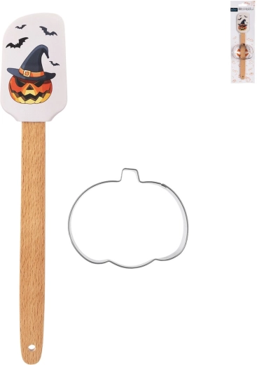 Halloween-silikonespatel med græskarudstikker