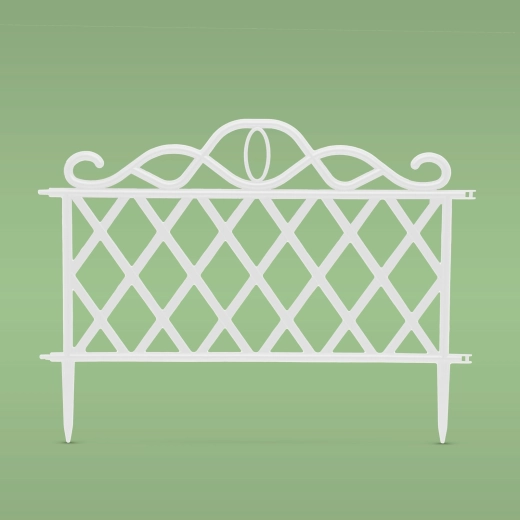 Havekant til blomsterbed hvid 47 × 36 cm