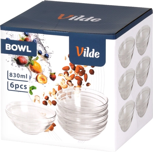 6× skål 830 ml til universel servering