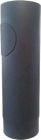Røgrør med åbning 150 mm, længde 500 mm, tykkelse 1,5 mm, sort