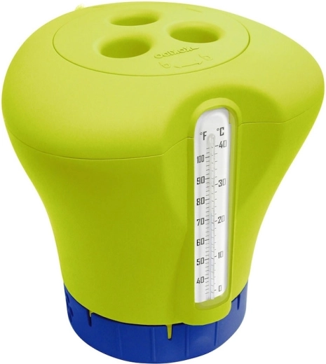 Gul klorflyder med termometer