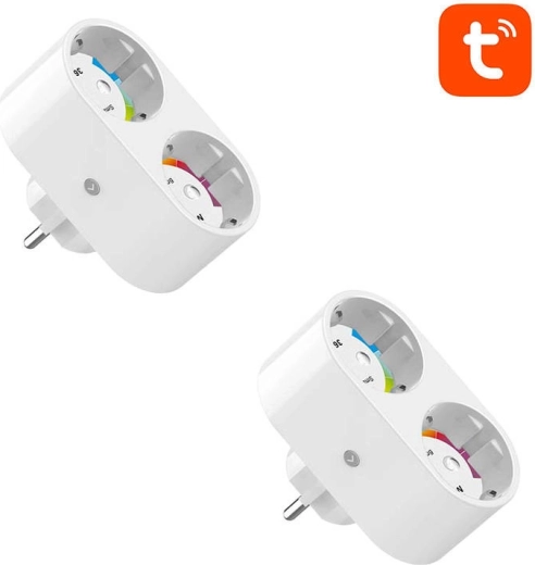 Gosund SP211 smart Wi‑Fi dobbeltstikkontakt (2 stk.) med forbrugsmåling (Tuya)