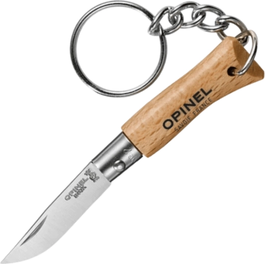 Opinel N°02 VRI lommekniv til nøgler med bøgetræshåndtag