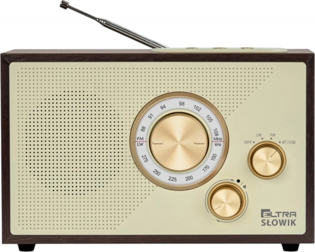 Bordradio OR Słowik med Bluetooth, USB og microSD i mørkebrun farve
