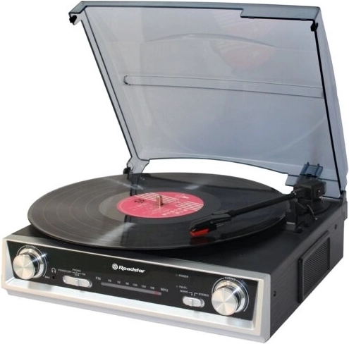 Pladespiller Roadstar TTR-8634 med FM-tuner og indbyggede højttalere