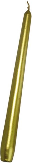 Keglelys Provence guldfarvet 24,5 cm