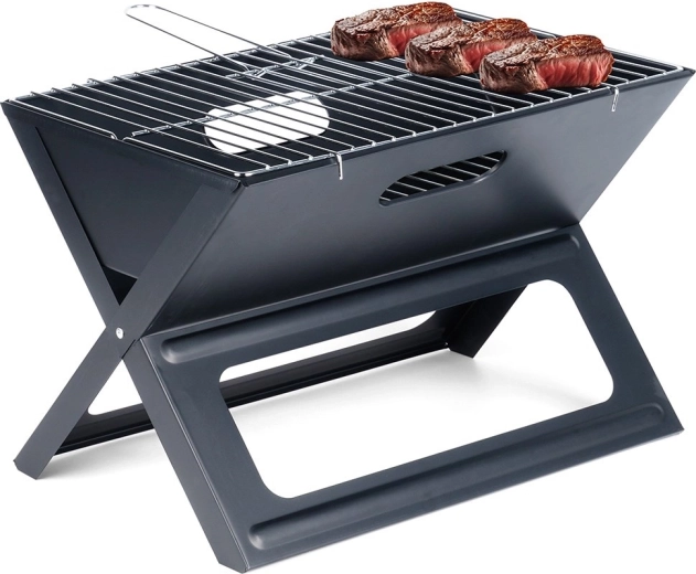 Sammenklappelig kuffertgrill til trækul BBQ