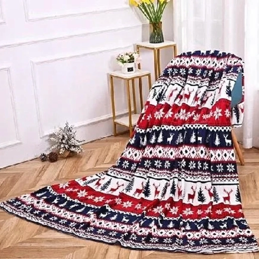 Vinter-juleblød plaid 120 × 150 cm