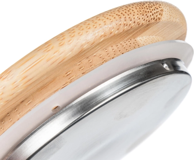 Naturligt bambuslåg med silikonepakning