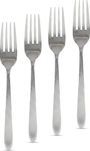 Sæt med gafler i rustfrit stål, 4 stk.
