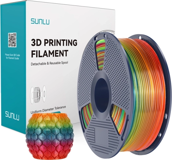 Sunlu PLA transparent regnbuefilament til 3D-print