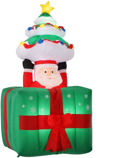 Ikonisk motiv af Mikołaj og juletræ i gave