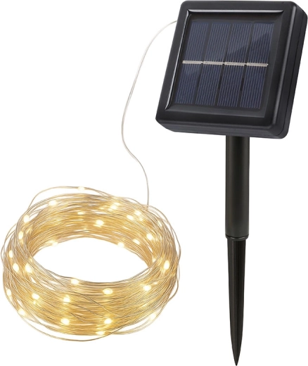 Solight LED-sollyskæde 200 LED 22 m varm hvid