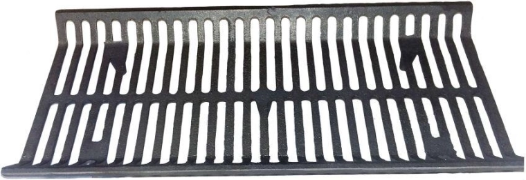 Støbejerns kurverist til pejse og grill 222 × 483 mm