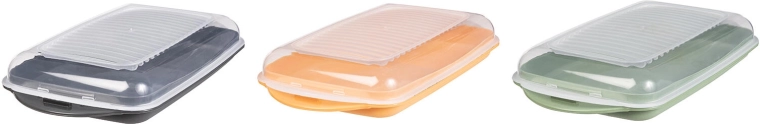 Rektangulær plastboks i polypropylen 21 × 11,5 × 3,5 cm