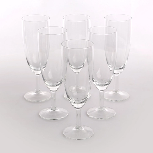 Ballon-sæt med 6 champagneglas 150 ml