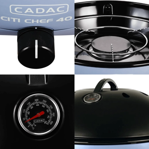 Låg med termometer og vindbeskyttelse