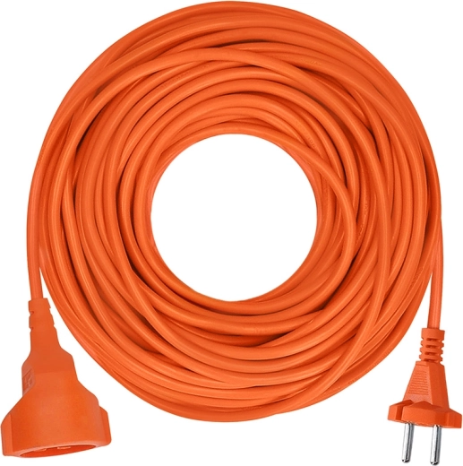 Solight forlængerledning med kobling 15 m, 2×1,5 mm², orange - 1 stk.