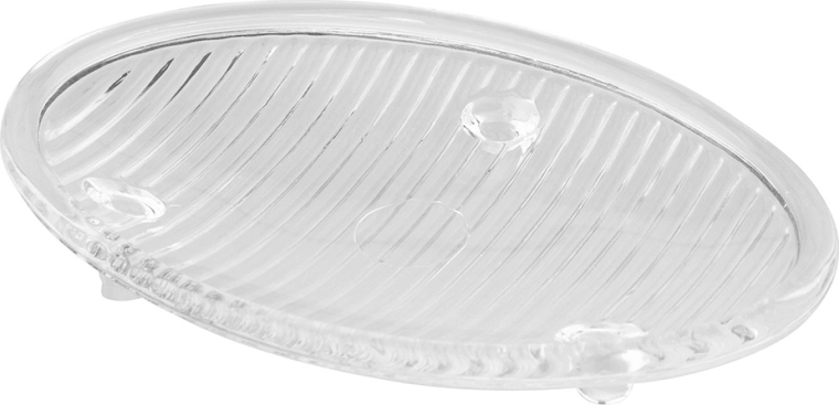 Gennemsigtig sæbeskål i plast med sugekopper