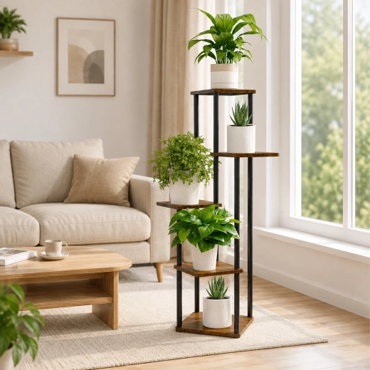 Pladsbesparende takket være det vertikale design