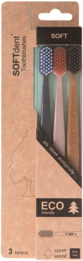 SOFTdent Soft Dent ECO tandbørste soft 3 stk.