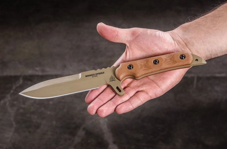 Micarta-greb med hul til snor