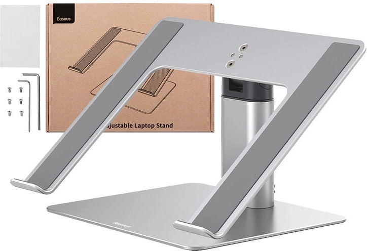 Justerbart aluminiumsstativ til bærbar BASEUS 11–17,3" – sølv
