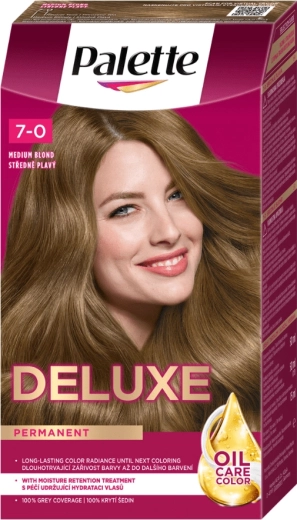 Palette Deluxe 7-0 mellemblond, permanent hårfarve 50 ml