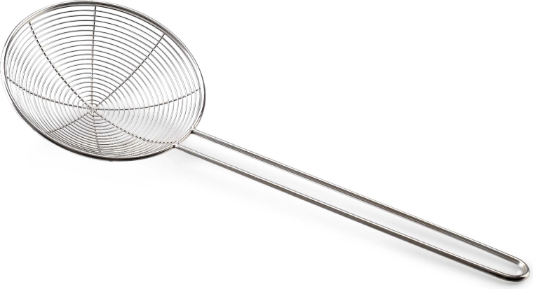 Rustfri si med håndtag 14 cm