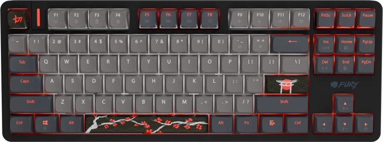 Magnetisk gamingtastatur Fury Kanabo K6 RGB US sort-grå