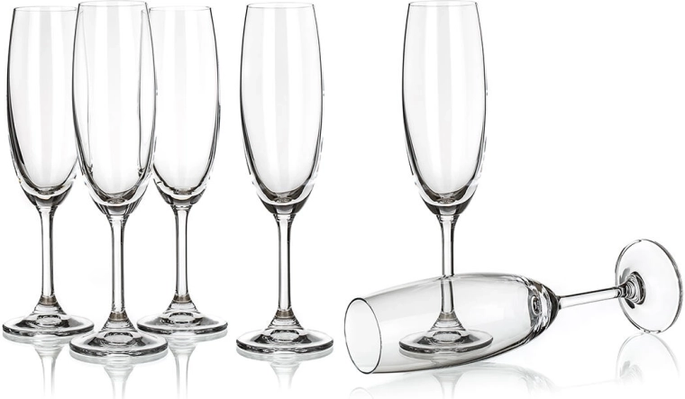 Champagneglas fløjte 210 ml LEONA – sæt 6 stk.