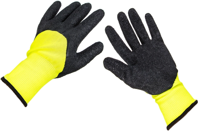 Arbejds handsker dyppet i latex, størrelse L/9