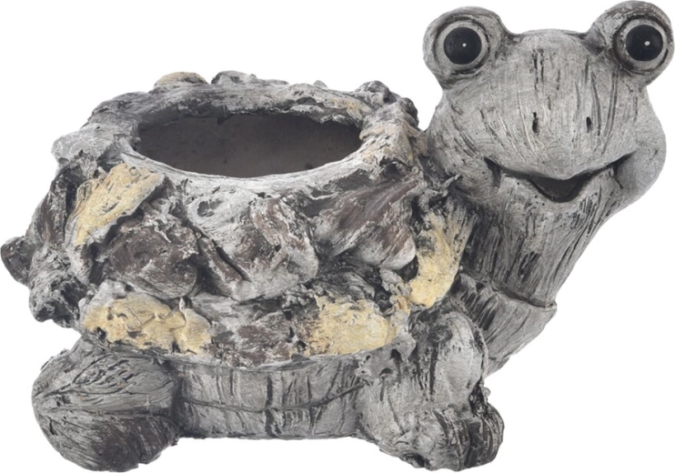 Keramisk blomsterpotte skildpadde med sten-dekor 32 × 25 × 21 cm