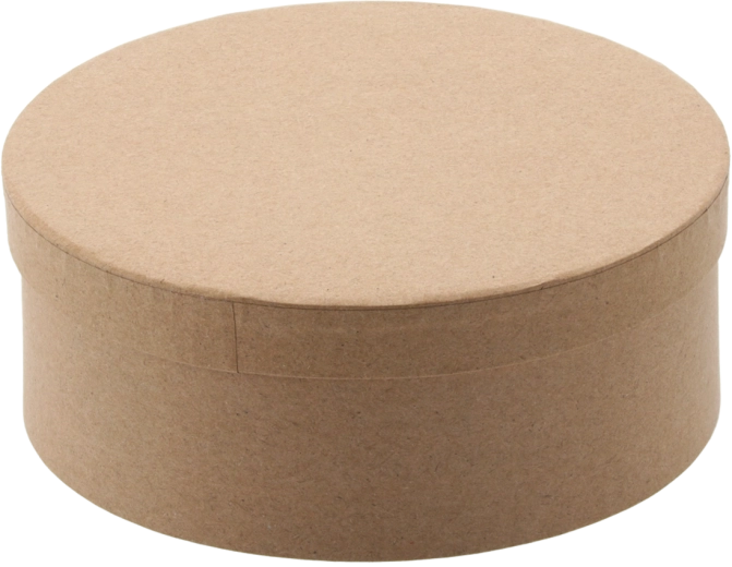 Rund gaveæske brun 20 × 10 cm - 1 stk.