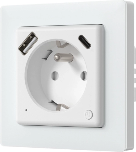 Avatto intelligent vægstikkontakt med Wi‑Fi og USB‑C