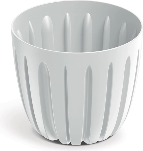 Blomsterkrukke Wario 13,8 cm hvid plast