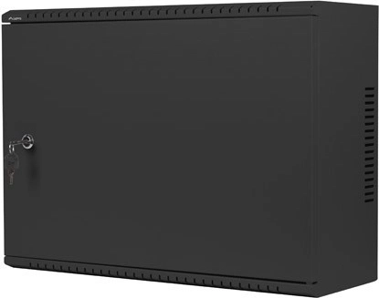 Vægmonteret rackskab 19 tommer 4U+3U 540x200 lav profil sort