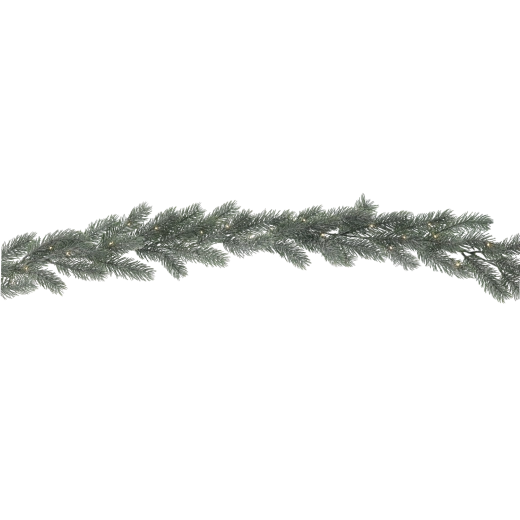 Realistisk nåleguirlande med varmt lys