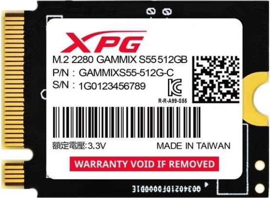 SSD-disk XPG GAMMIX S55 512 GB M.2 2230 PCIe 4.0 x4