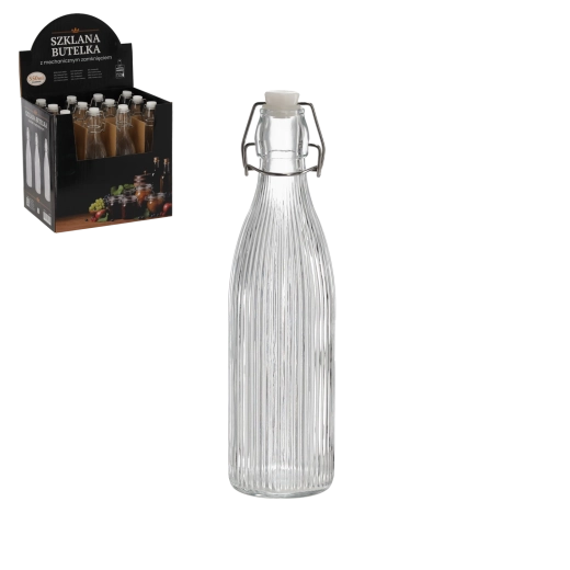 Rund flaske 550 ml med mekanisk patentlukning