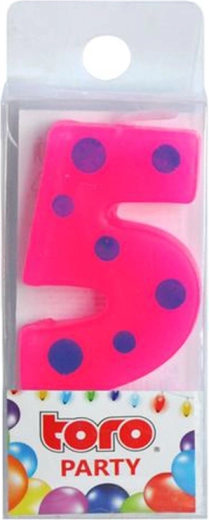 Kagelys tal 5 TORO stiklys 4,5 cm