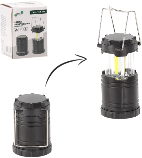 Sammenklappelig campinglampe 9,5–13,5 cm