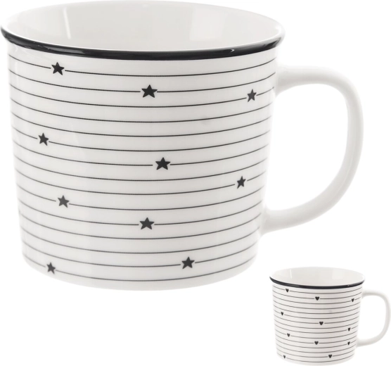 Porcelænskrus med linjer 0,38 l mix