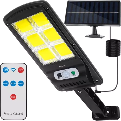 Solcelle LED-lampe 120 LED med ekstern panel Izoxis