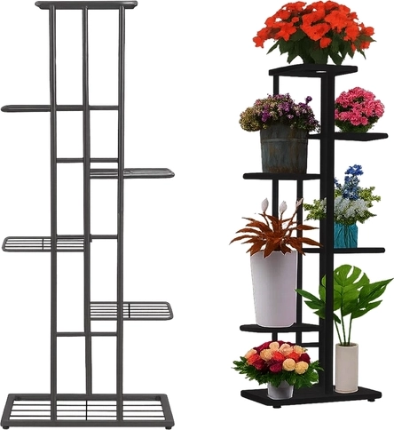 Metal stående planteholder RUHHY 6 niveauer
