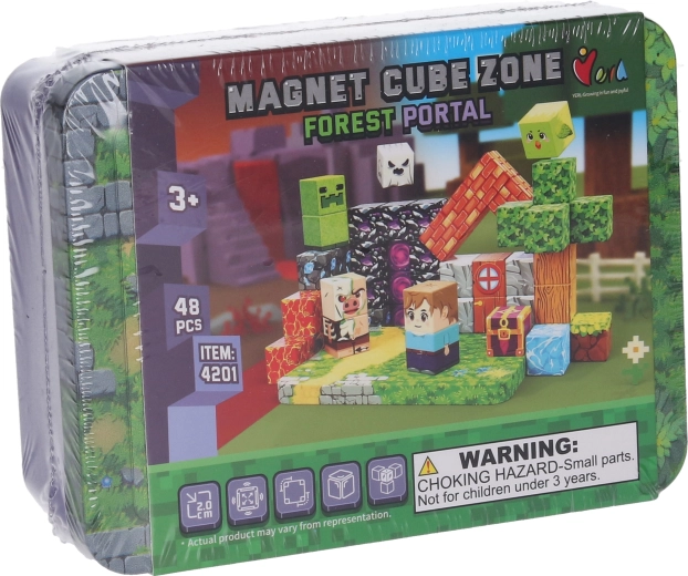 Magnetisk byggesæt Magnet Cube Zone Forest Portal (48 dele)